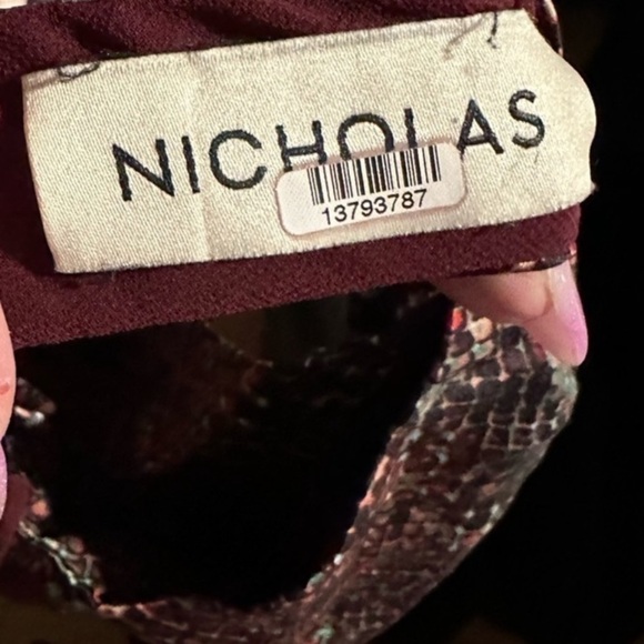 NICHOLAS Aline Cross Over Halter Midi Dress with Side Gather - Picture 6 of 8